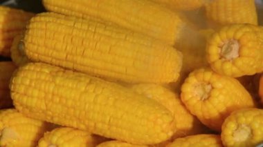 Video 1920x1080 - Yerel Vendo Cooks Tatlı Mısır Buhar Üzerinde