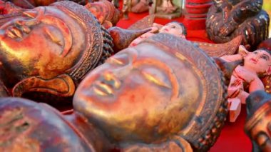 Açık Doğu pazarında Hatıra Eşyası. Inle Gölü. Myanmar