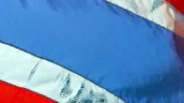 Tayland'da bir Tur Tekne Stern Üzerinde Tattered Tay Ulusal Bayrağı