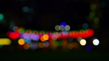 Bokeh Etkisi Nde Odaklanmamış Şehir Işıkları