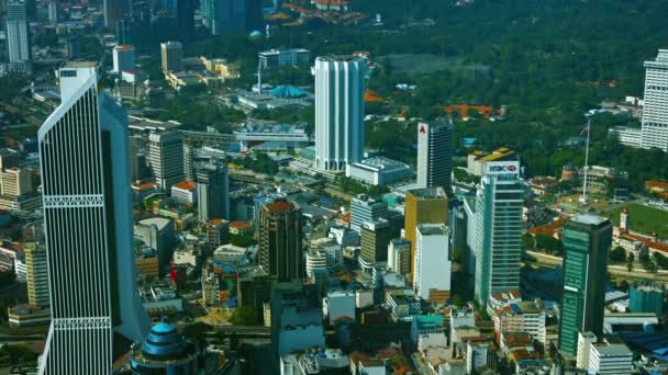 Blick vom kuala lumpur turm (menara kuala lumpur) — Stockvideo