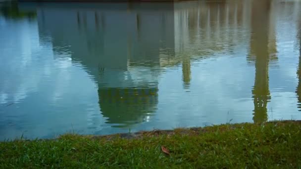 Mesquita da cidade de Kota Kinabalu na luz da tarde — Vídeo de Stock