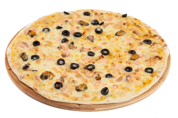 Beyaz ev yapımı pizza — Stok fotoğraf