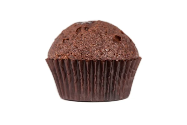 Muffin Chocolate isolado em branco — Fotografia de Stock
