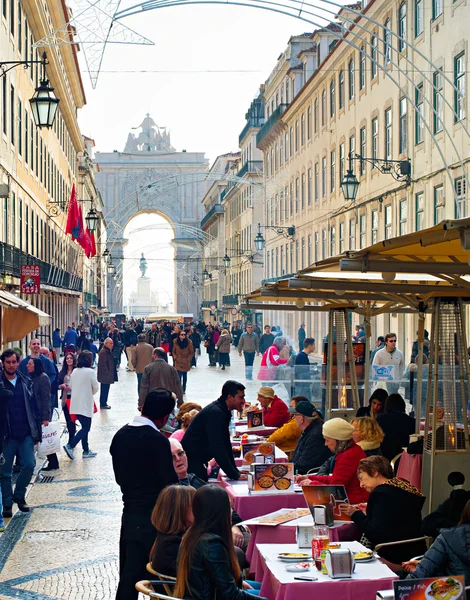 Rua Augusta Meydanı, Lizbon — Stok fotoğraf