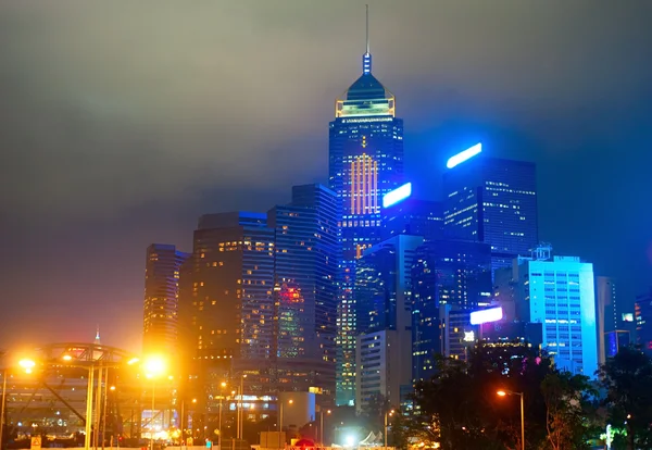 Hongkong bei Nacht — Stockfoto