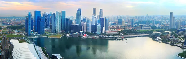 Singapore Innenstadt-Panorama — Stockfoto