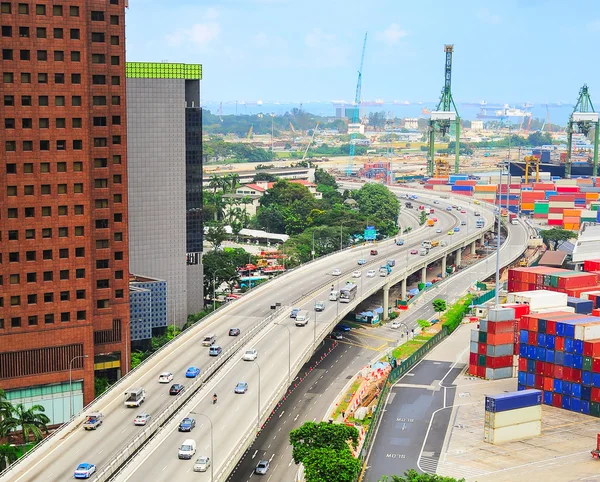 Moderne Singapore snelweg — Stockfoto