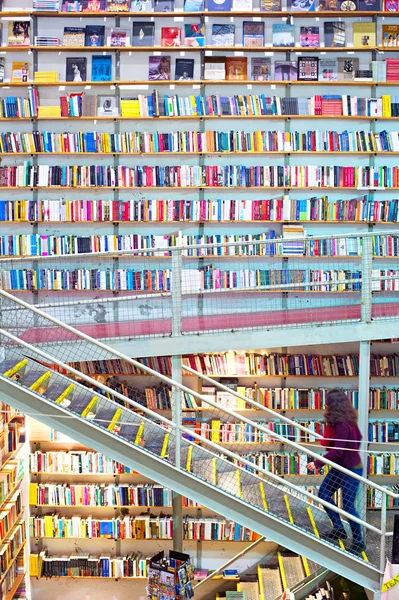 Huge bookstore. Lisbon, Portugal — Stock Photo, Image