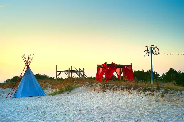 Sitio de camping de estilo hippie —  Fotos de Stock