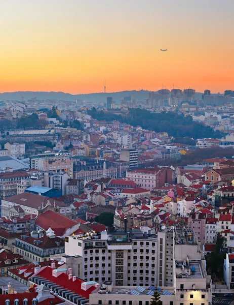 Lisboa ao pôr do sol, Portugal — Fotografia de Stock