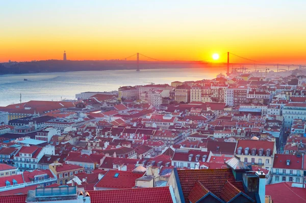 Skyline von Lissabon, Portugal — Stockfoto