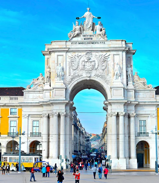 Πλατεία Εμπορίου. Λισαβόνα, Πορτογαλία — Φωτογραφία Αρχείου