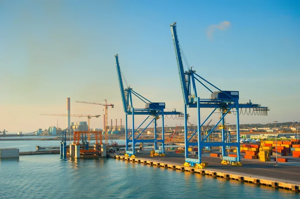 Industrieller Handelsseehafen — Stockfoto