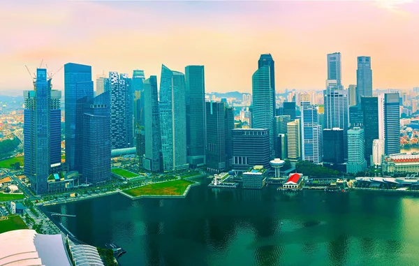 Kleurrijke skyline van singapore — Stockfoto