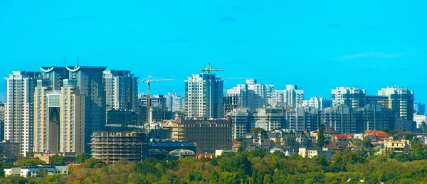 Byggandet av nya stadsdelar i Kiev — Stockfoto