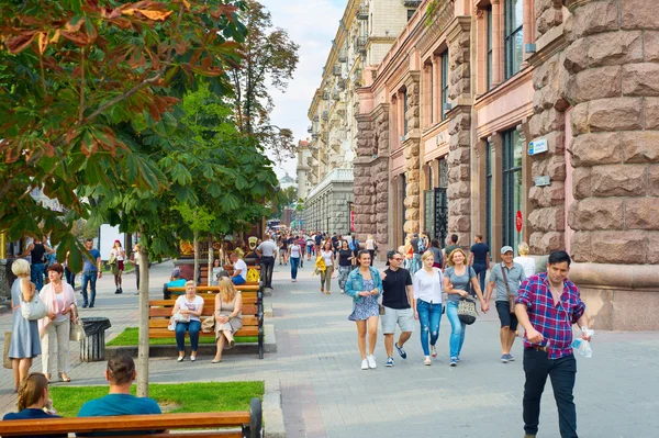 Khreshchatyk 街。基辅，乌克兰 — 图库照片