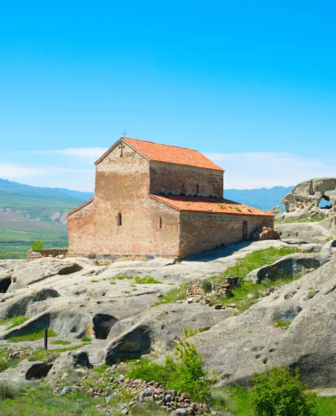 Уплистихе-рок-церковь Грузии — стоковое фото