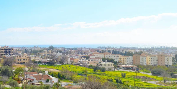 Панорамный Вид Пафоса Солнечный День Кипр — стоковое фото