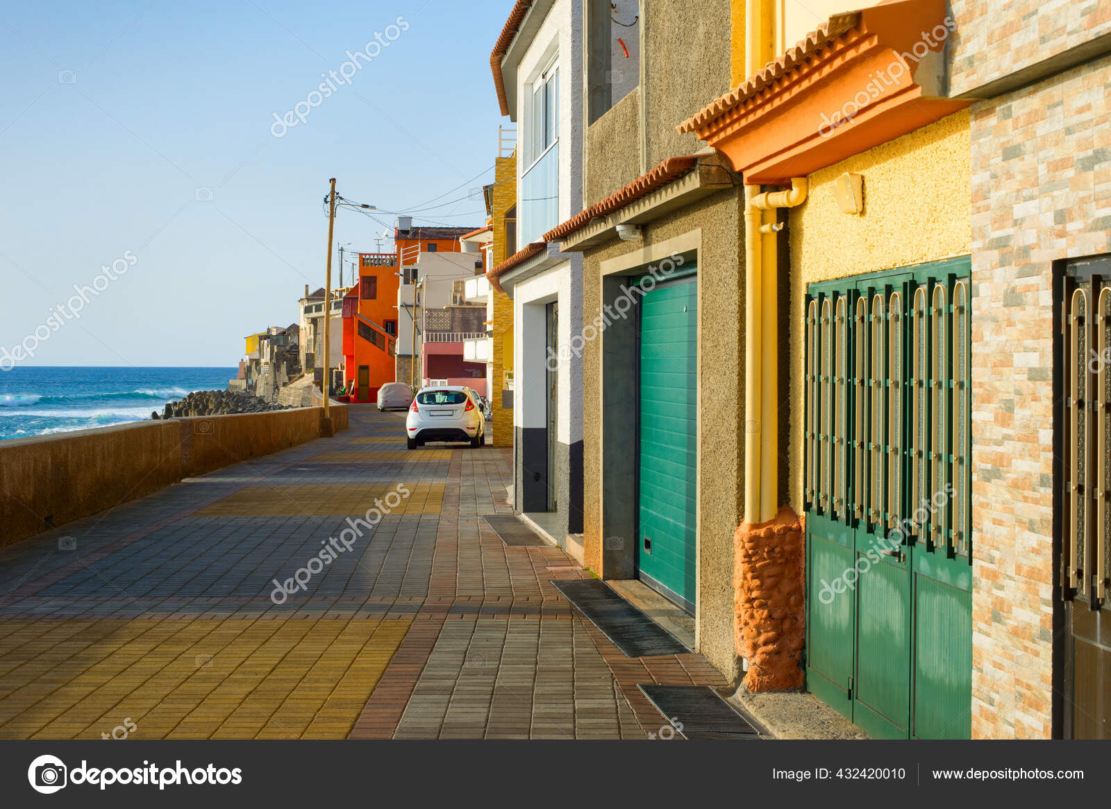 Ocean Front Village Street Architecture Jardim Mar Madeira Island