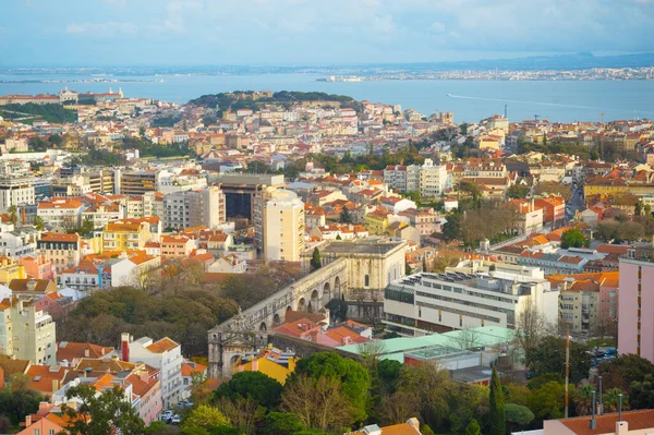 View Lisbon Amoreias Abservation Deck Lisbon Portugal — Stock Photo, Image