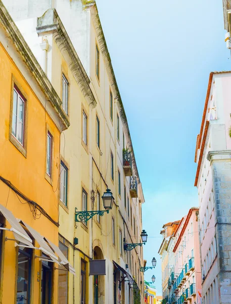 Stare Miasto Typowa Ulica Lizbony Portugalia — Zdjęcie stockowe