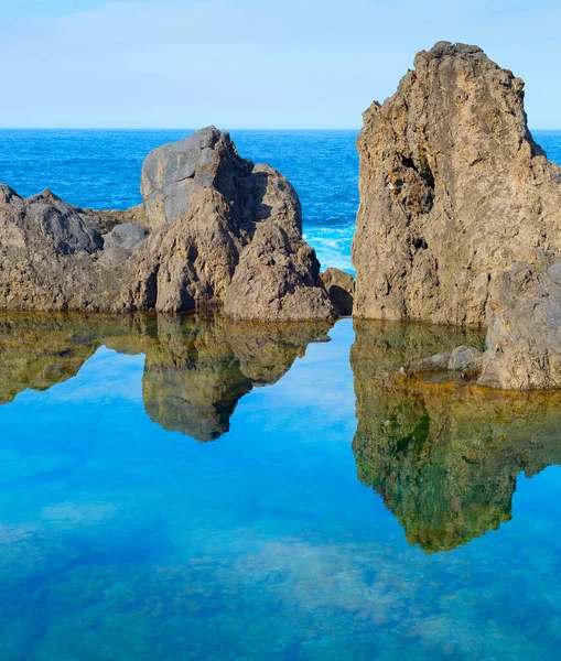 Baden Natuurlijke Lava Oceaan Zwembaden Lava Zwembaden Zijn Belangrijkste Attractie — Stockfoto