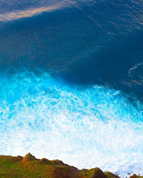 Uitzicht Vanuit Lucht Atlantische Oceaan Madeira Portugal Achtergrond — Stockfoto