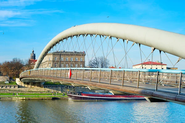 Krakow modern footbridge — Stock Photo, Image