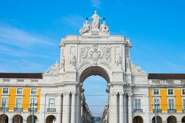 Berömda Rua Augusta Arch — Stockfoto