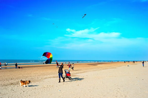 Holland plaj aktiviteleri — Stok fotoğraf
