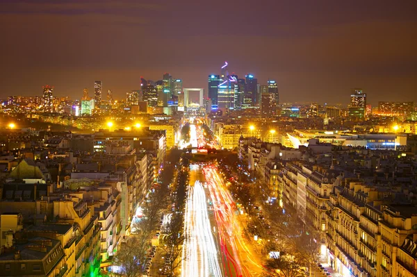 巴黎的美丽夜景 — 图库照片