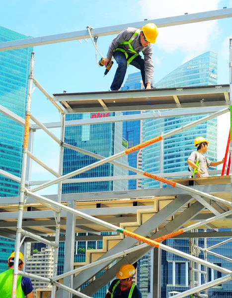 Trabajadores en obra — Foto de Stock