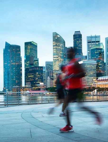 Singapore correndo pessoas — Fotografia de Stock