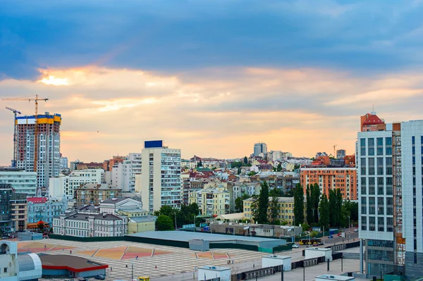 基辅市中心的天际线乌克兰 — 图库照片