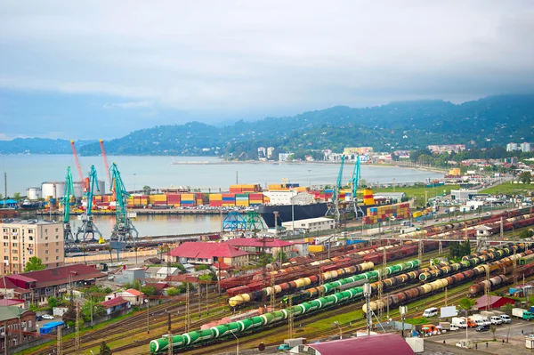 Puerto marítimo industrial de Batumi —  Fotos de Stock