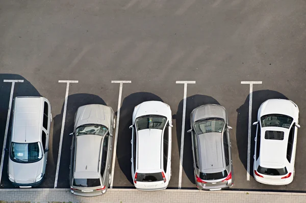 Parque de estacionamento, vista aérea — Fotografia de Stock