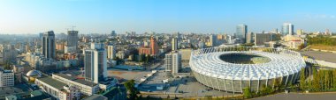 Panorama of Kiev with Olympic stadium on foreground. Ukraine clipart