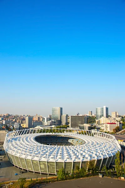 基辅和奥林匹克体育场的全景 — 图库照片