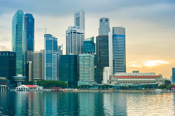 Kolorowy panoramę Singapuru — Zdjęcie stockowe