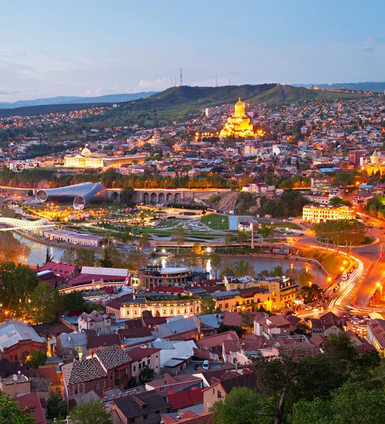 Nádherný pohled Tbilisi, Gruzie — Stock fotografie