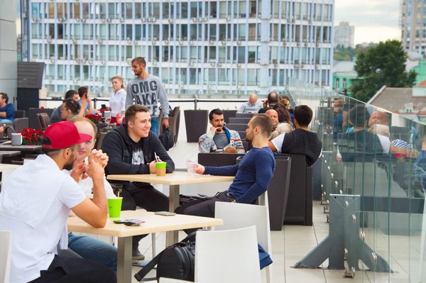 Rooftop bar in Kyiv — Stock Photo, Image