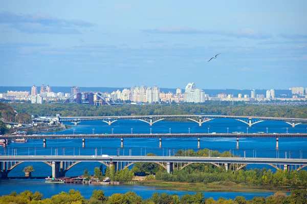 Kiev broar översikt, Ukraina — Stockfoto