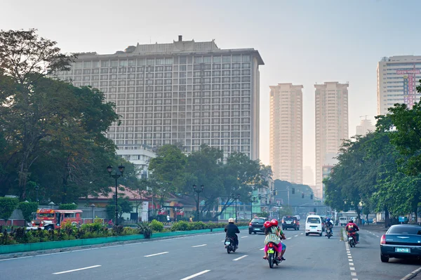 Traffico su strada a Manila — Foto Stock