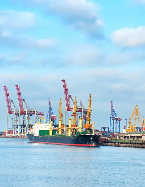 Ship in commercial port of Odessa Stock Photo