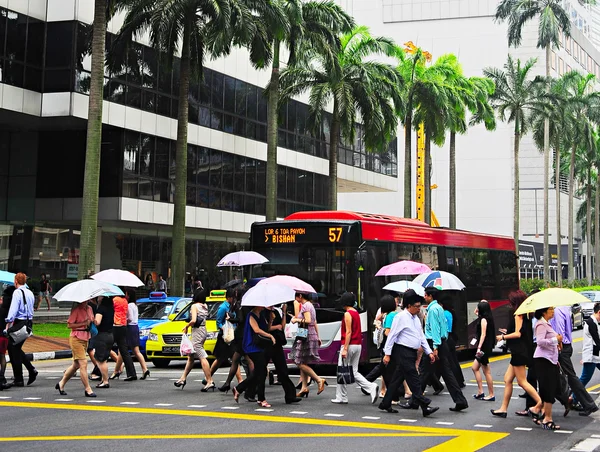 Giornata di pioggia a Singapore — Foto Stock