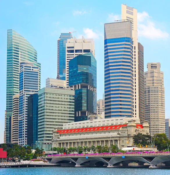 Pohled na jádro města Singapur — Stock fotografie