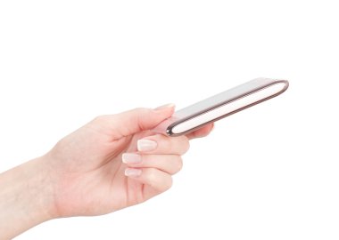 elini tutarak büyük akıllı telefon