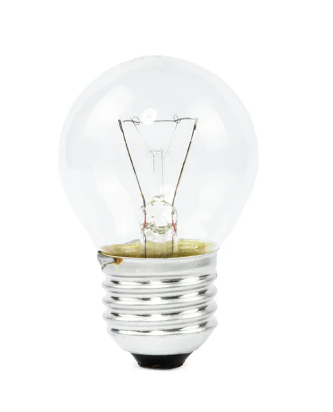 Лампочка ізольована на білому — стокове фото