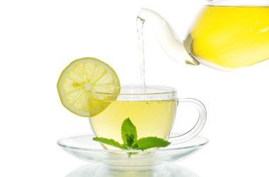 Cam bardak siyah çay